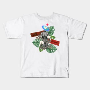 Vibe high Greek  stone and nature with snakes and trippy flower Kids T-Shirt